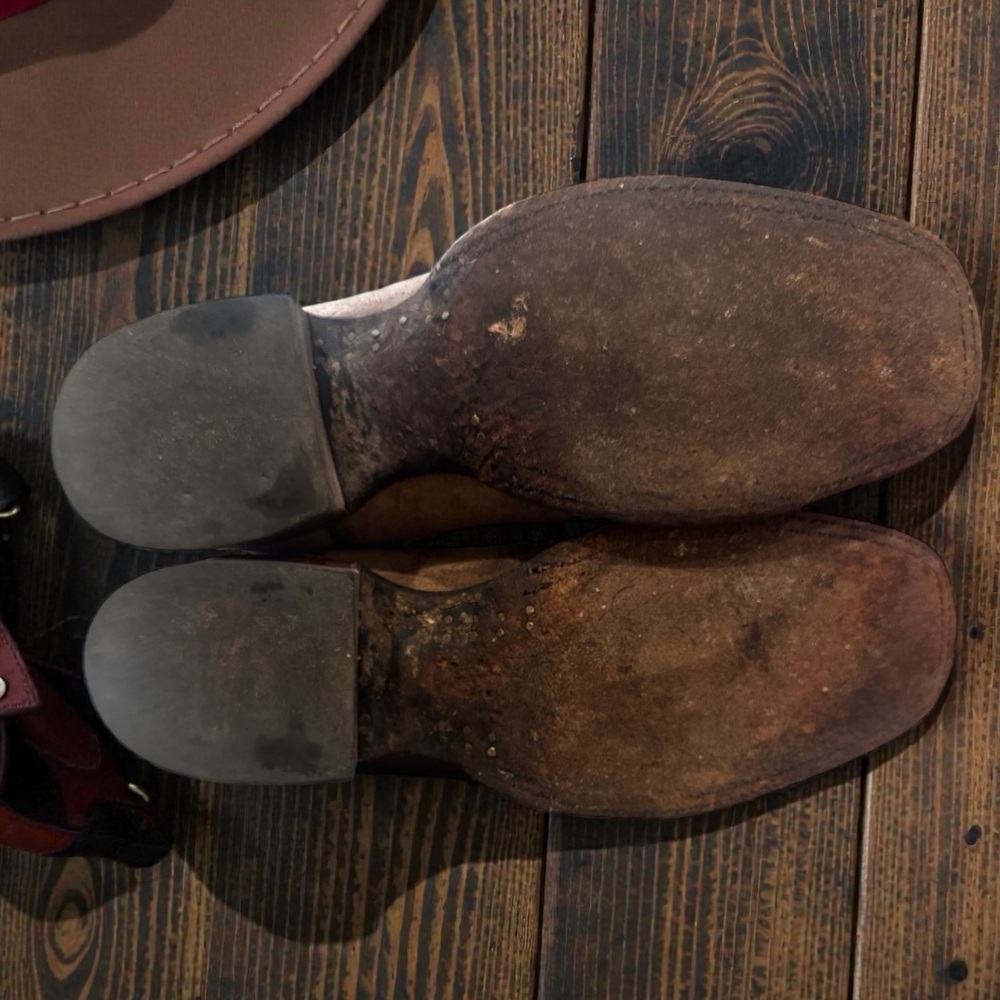 Tony Lama USTRC Brown & Pink Western Boots - Picture 8 of 12